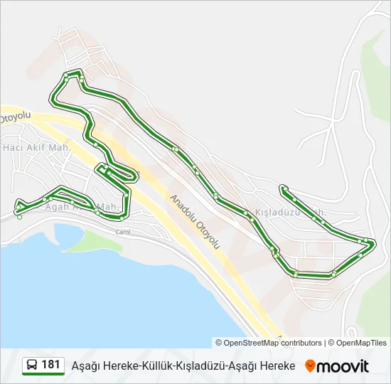 181 Bus Line Map