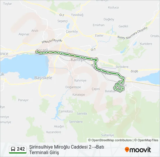 242 Bus Line Map