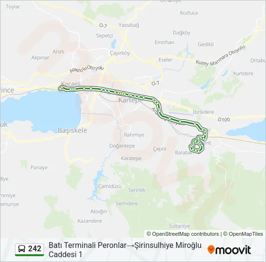 242 Bus Line Map