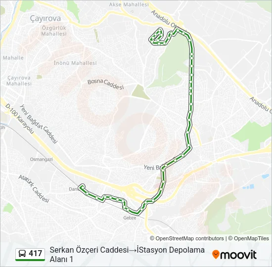 417 Bus Line Map
