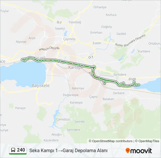 240 Bus Line Map