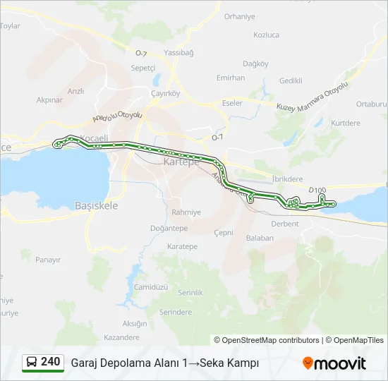 240 Bus Line Map