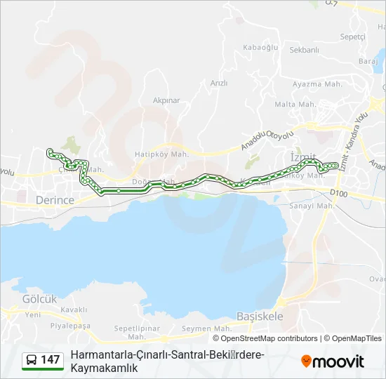 147 Bus Line Map