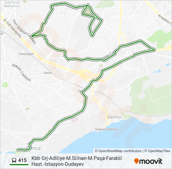 415 Bus Line Map
