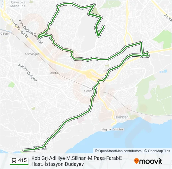 415 Bus Line Map
