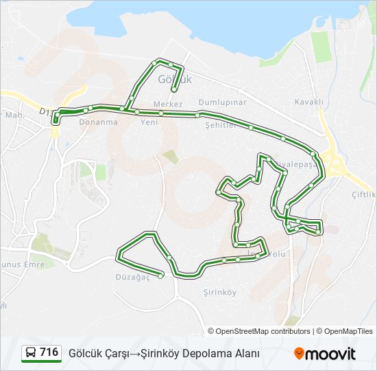 716 bus Line Map