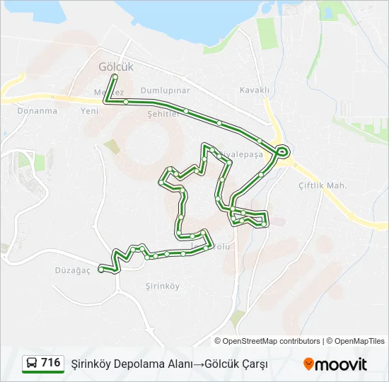 716 Bus Line Map