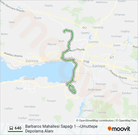 640 Bus Line Map