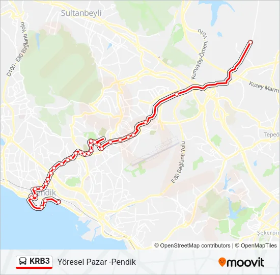 KRB3 Bus Line Map