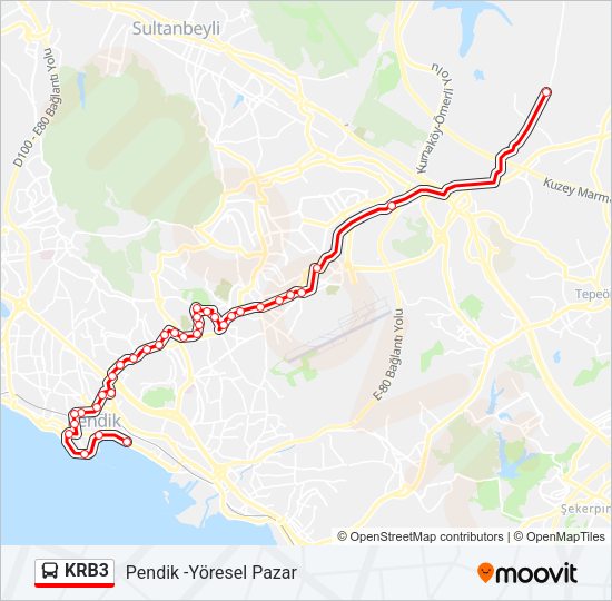 KRB3 Bus Line Map