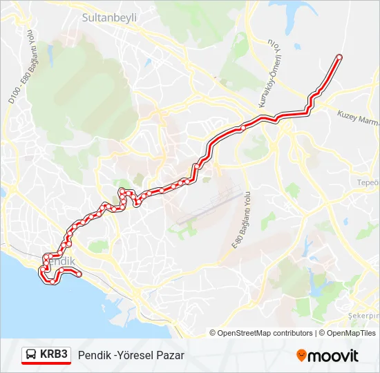 KRB3 Bus Line Map