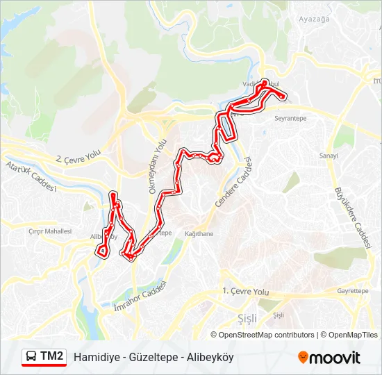 TM2 Bus Line Map