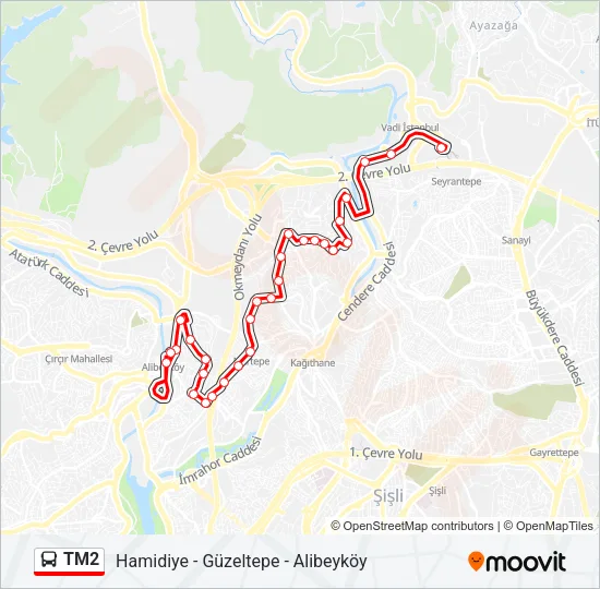 TM2 Bus Line Map