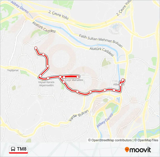 TM8 Bus Line Map