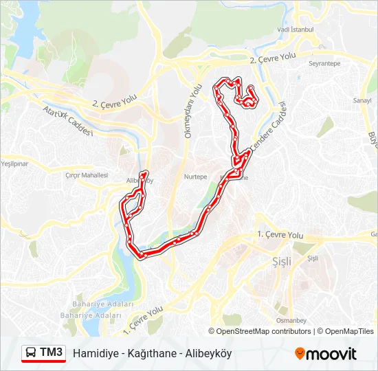 TM3 Bus Line Map