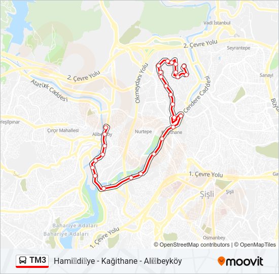 TM3 Bus Line Map