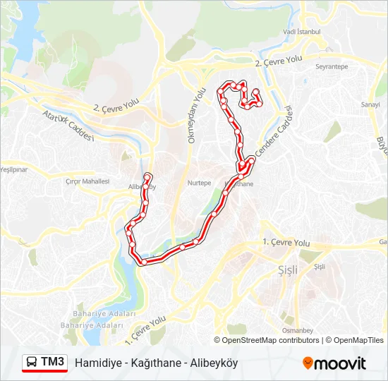 TM3 Bus Line Map