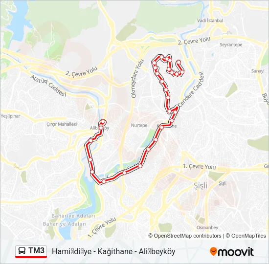 TM3 Bus Line Map