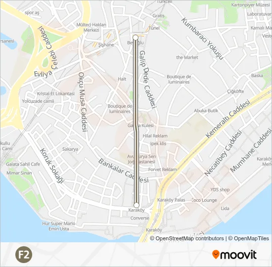 F2 Metro Line Map