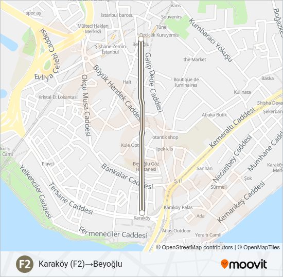 F2 metro Hattı Haritası
