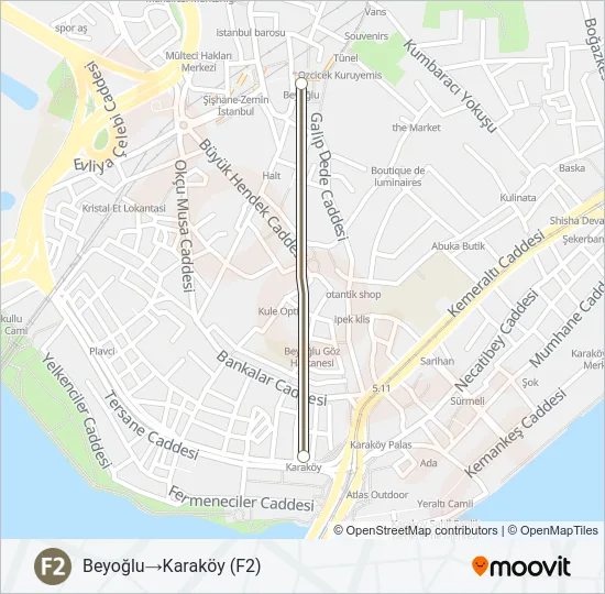 F2 Metro Line Map