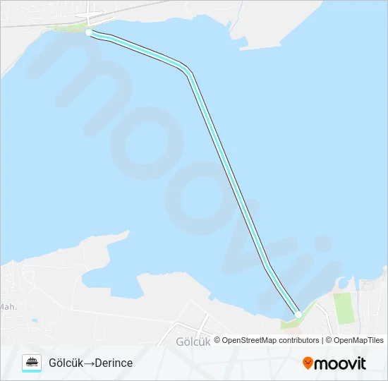İZMIT - GÖLCÜK - DERINCE - T.ÇIFTLIK - D.DERE Ferry Line Map