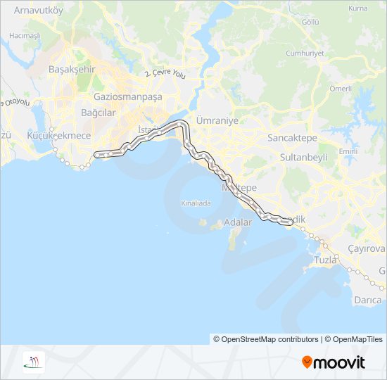 B1 Train Line Map