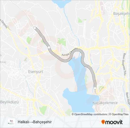 B2 Train Line Map