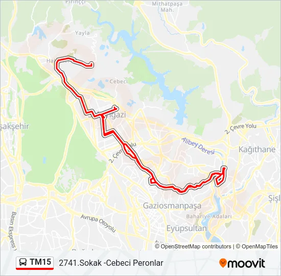 TM15 Bus Line Map