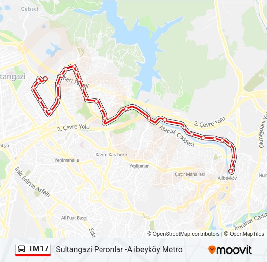 TM17 Bus Line Map