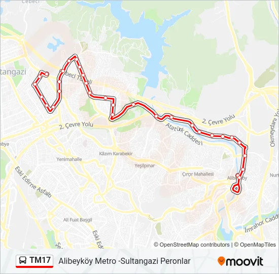 TM17 Bus Line Map