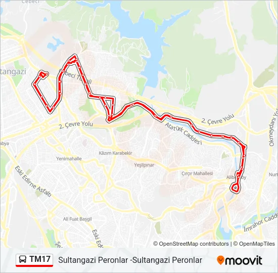 TM17 Bus Line Map