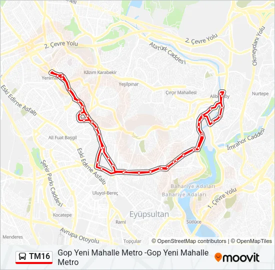 TM16 Bus Line Map