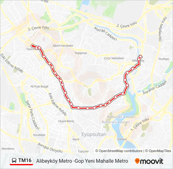 TM16 Bus Line Map