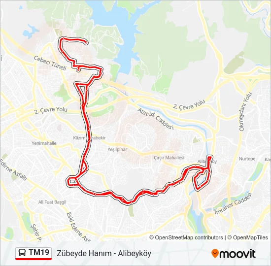 TM19 Bus Line Map