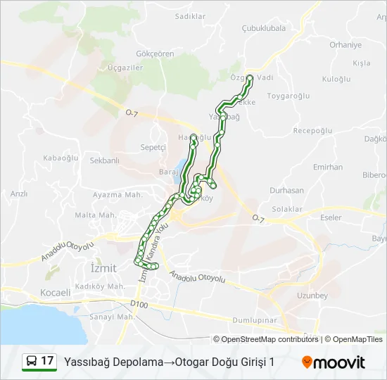 17 Bus Line Map