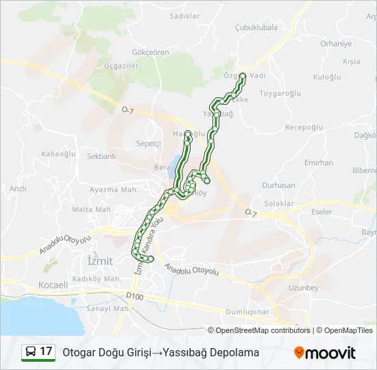 17 Bus Line Map