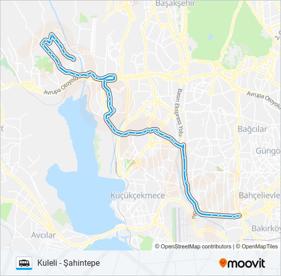 KULELI-KSS-ŞAHINTEPE dolmus & minibus Line Map