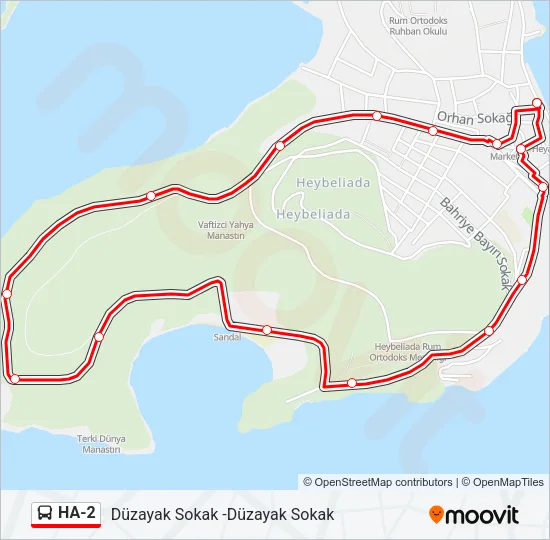 HA-2 Bus Line Map