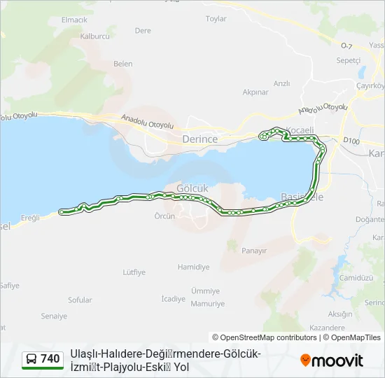 740 Bus Line Map