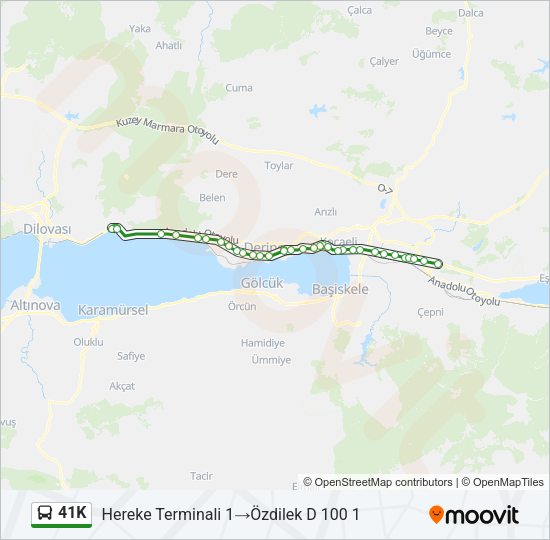 41K Bus Line Map