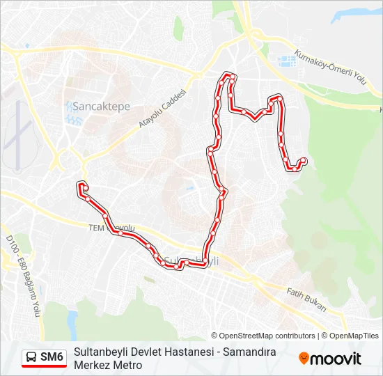 SM6 Bus Line Map