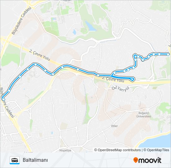 BALTALIMANI – 4.LEVENT Dolmus & Minibus Line Map