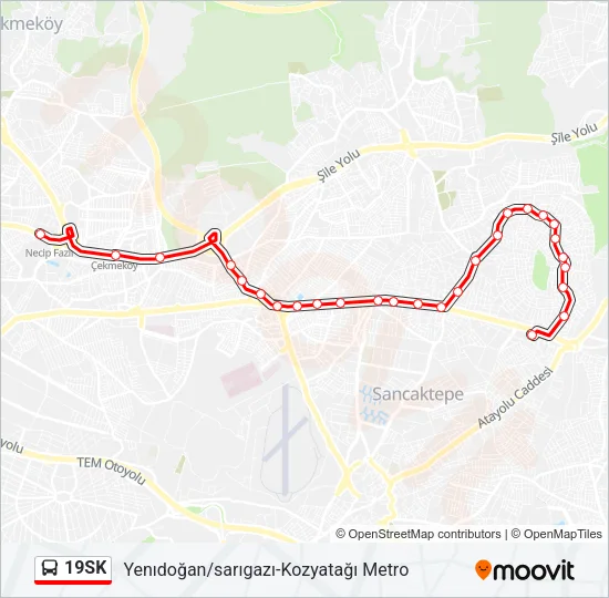 19SK Bus Line Map