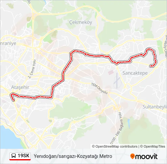 19SK Bus Line Map