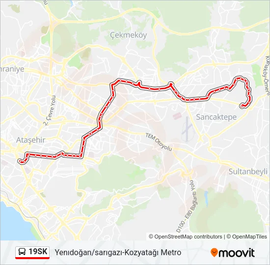 19SK Bus Line Map