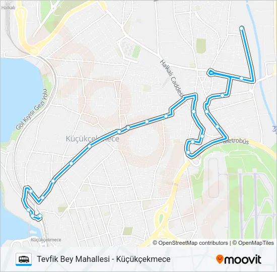 KÜÇÜKÇEKMECE-SEFAKÖY-TEVFIKBEY MH Dolmus & Minibus Line Map