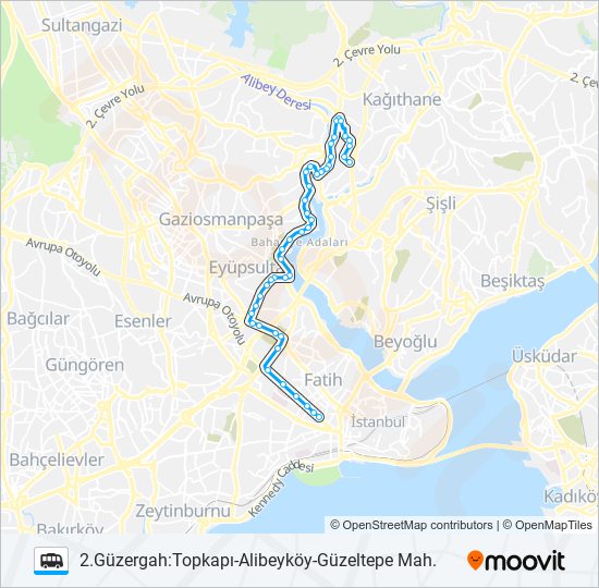 AKSARAY - GÜZELTEPE minibüs / dolmuş Hattı Haritası