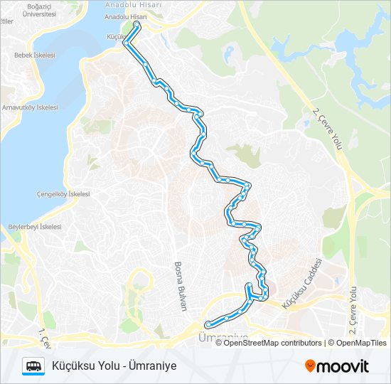 ÜMRANIYE - KÜÇÜKSU YOLU Dolmus & Minibus Line Map