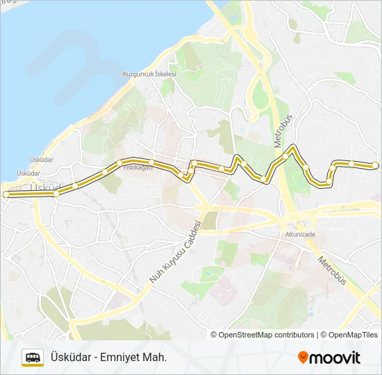 ÜSKÜDAR - EMNIYET MAH. Dolmus & Minibus Line Map